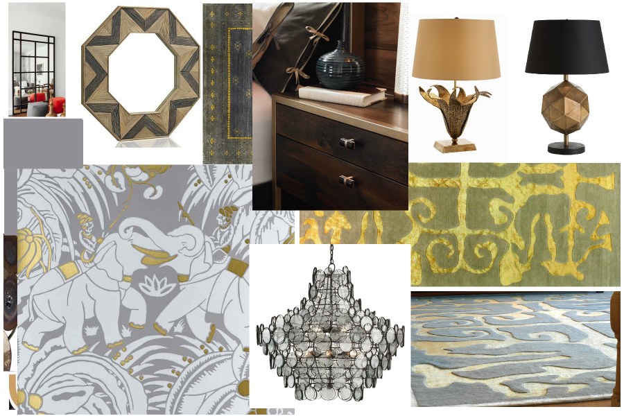 Мудборд интерьера ар деко