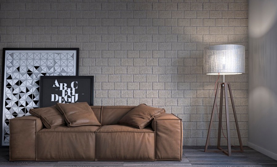 Кирпичики в интерьере