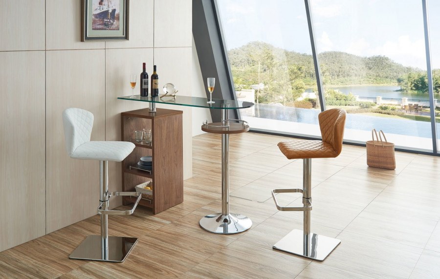 Барная стойка MK-2396 белый/хром