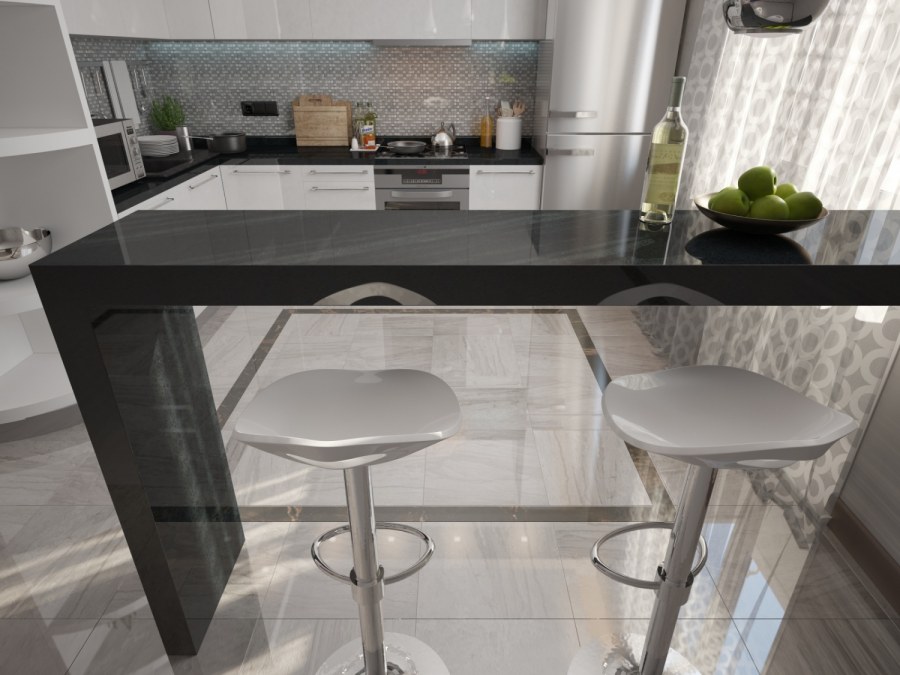 Остров на кухне с барной стойкой