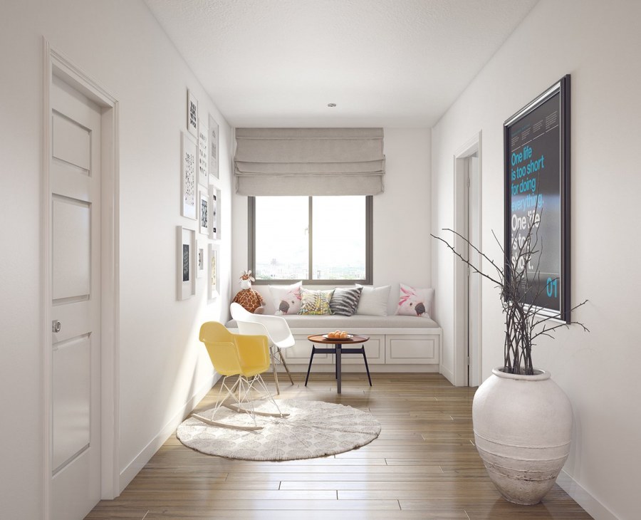 Белые стены белый пол