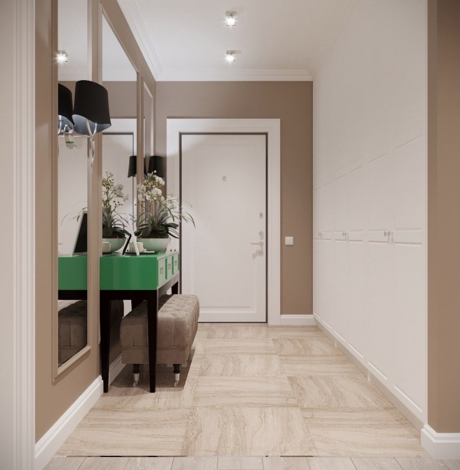 Акцентная стена в прихожей