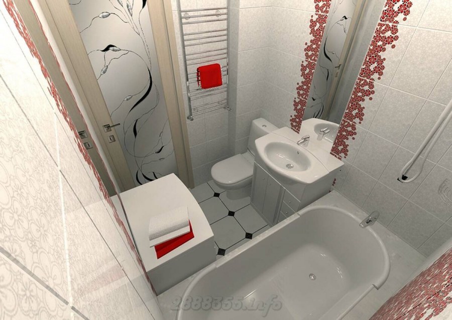 Интерьер небольшой ванной