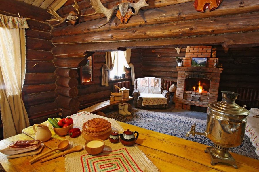Русская изба внутри