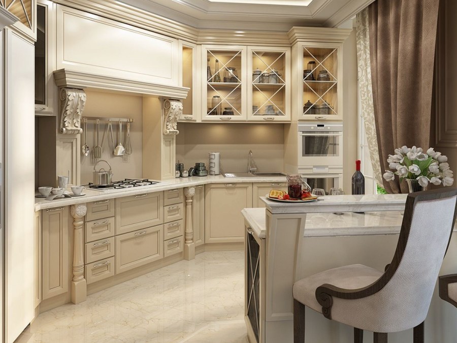 Интерьер кухни классика