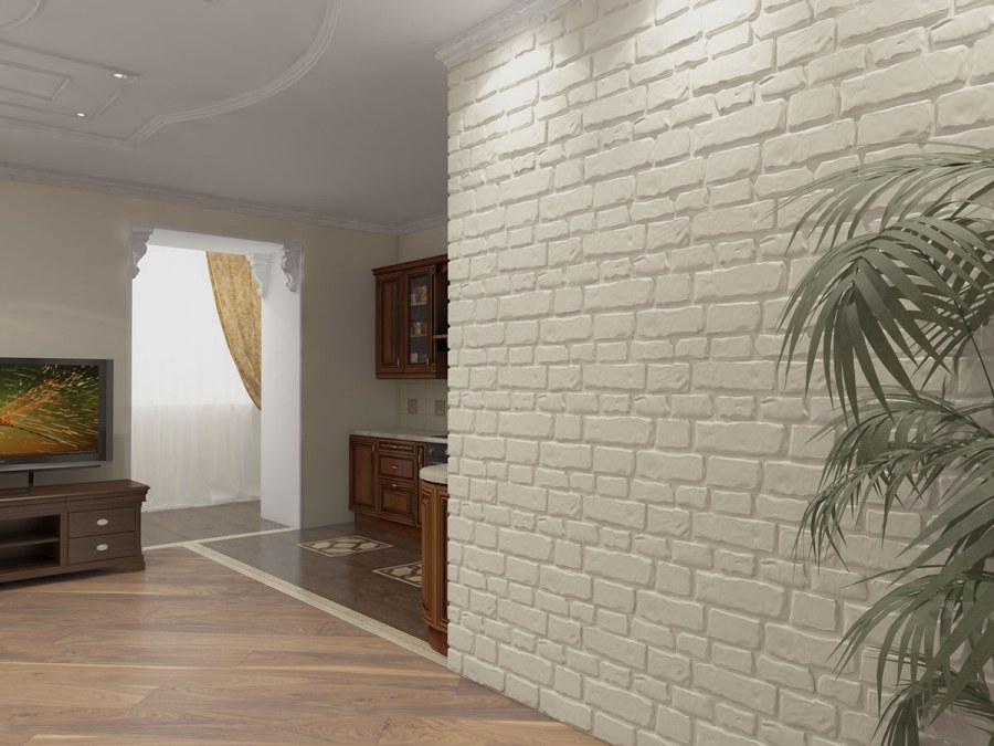 Гипсовые 3д панели кирпич