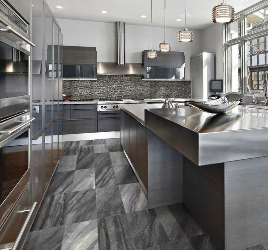 Плитка под серую кухню