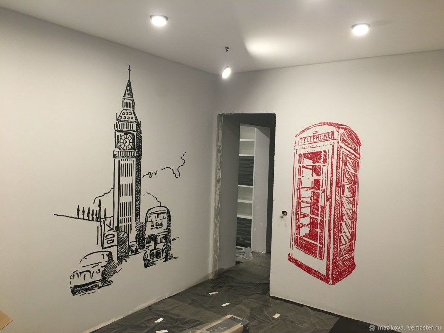 Стилизованная роспись стен