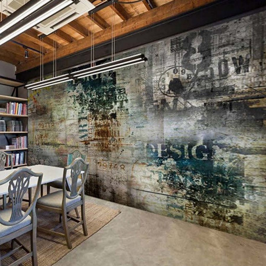 Расписные стены в стиле лофт