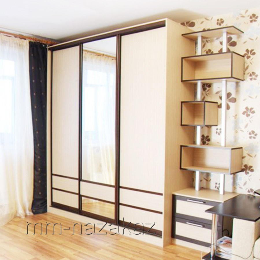 Шкаф купе с открытыми полками
