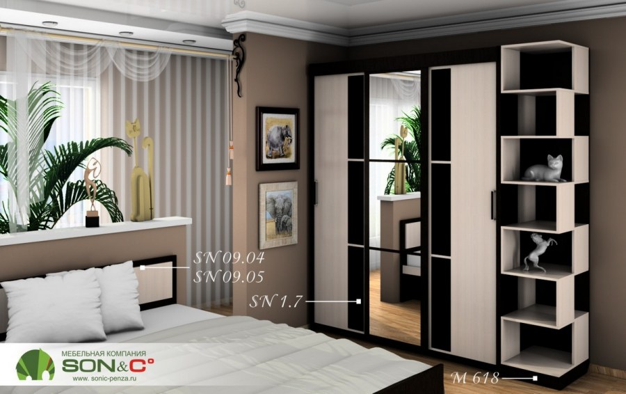 Шкаф-купе SN 3.4 венге Соник