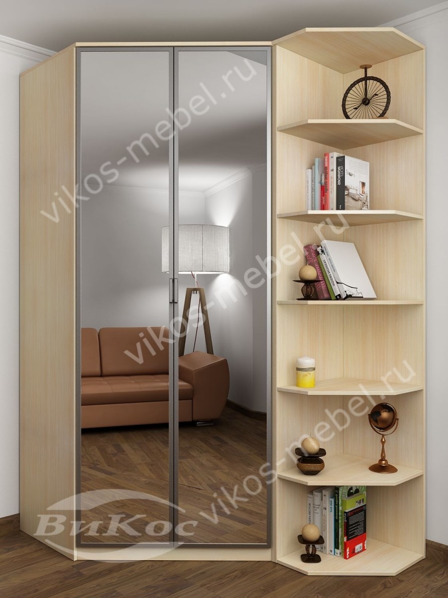 Угловой шифоньер с зеркалом