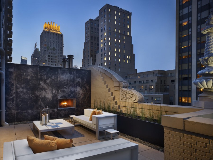 Терраса на крыше в Нью Йорке