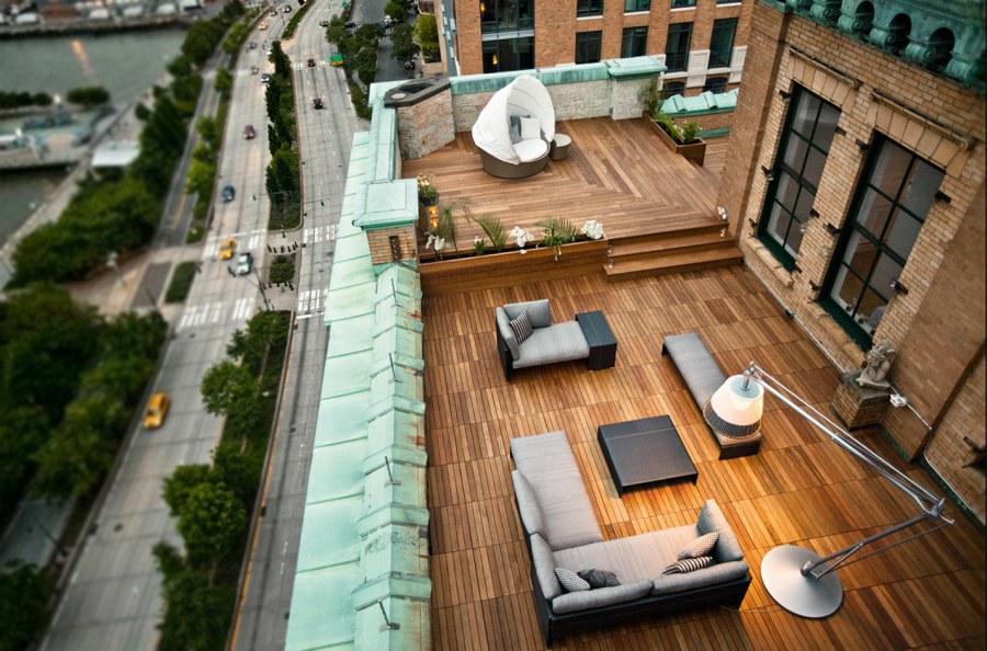 Террасы на крыше многоэтажки