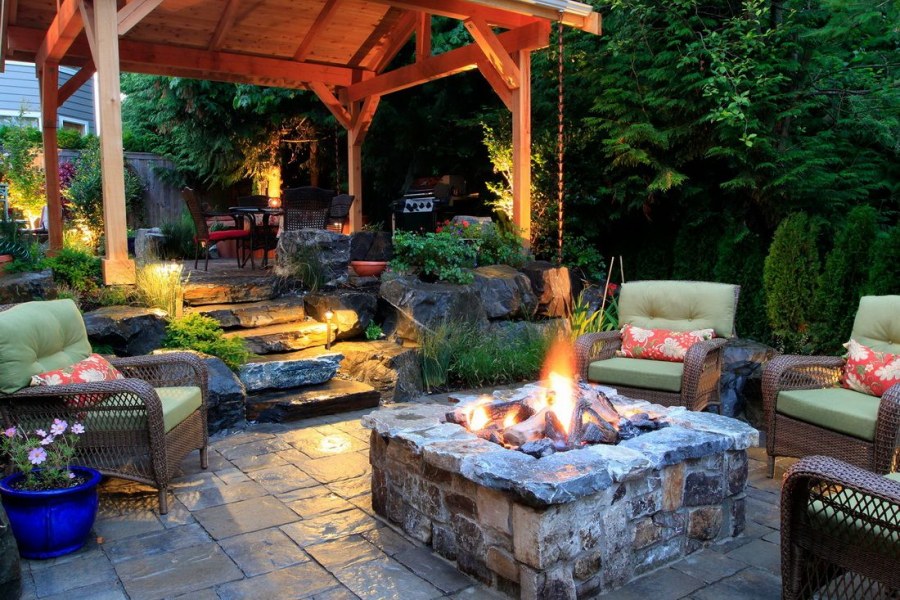 Беседка с очагом