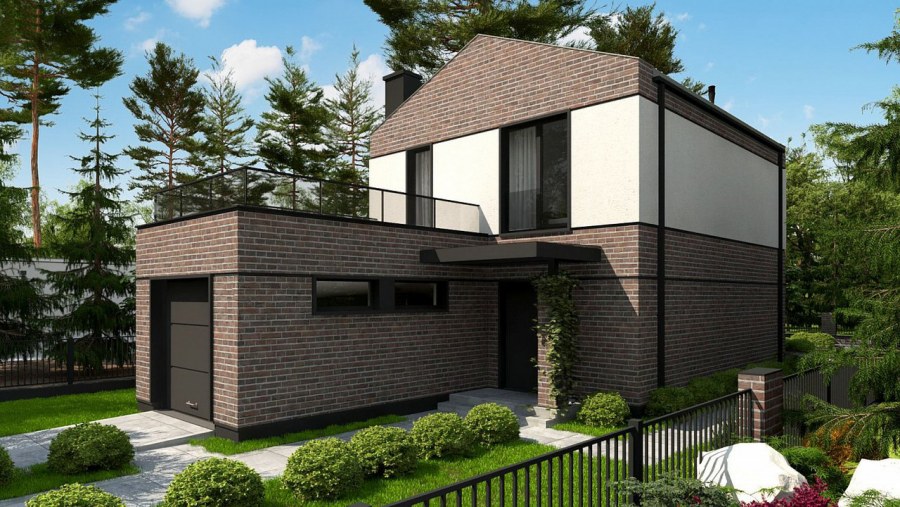 Дом 2 этажа с мансардой и гаражом на 2 машины до 150 кв.м