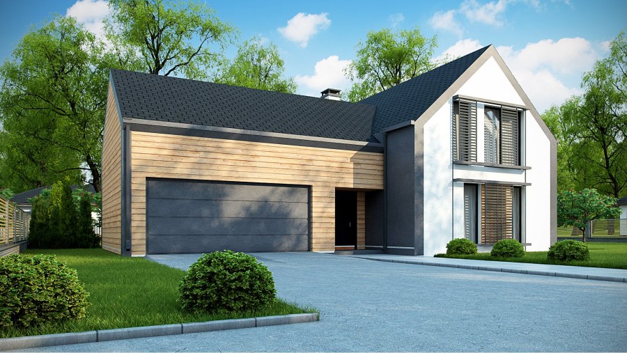 Z500 дом с мансардой с гаражом