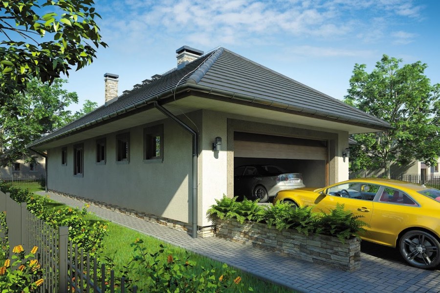 Компактный дом с гаражом