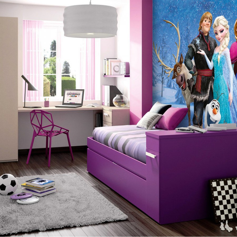 Фиолетовая комната для девочки