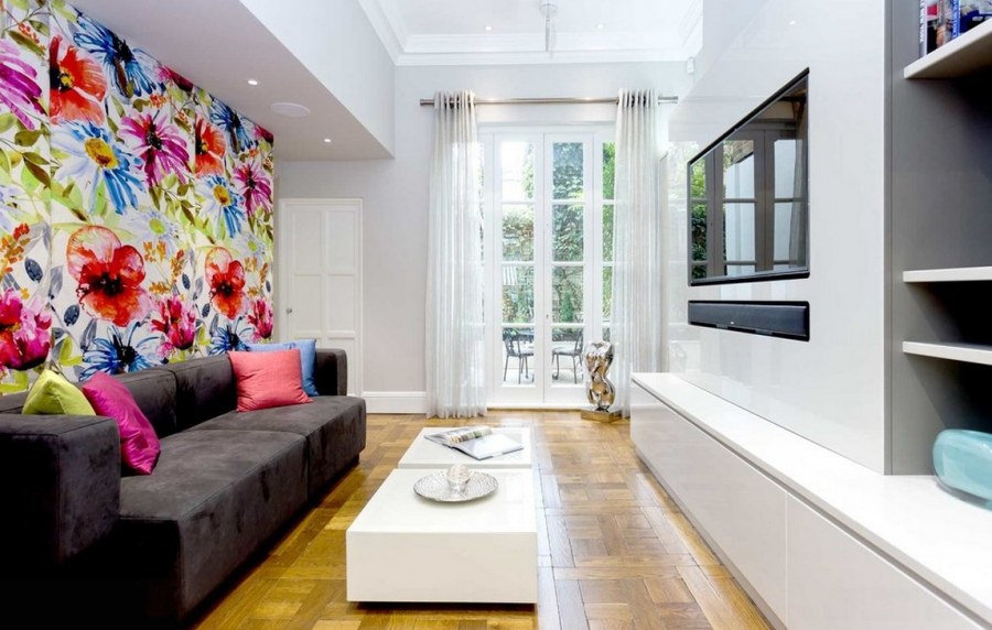 Яркие фотообои в интерьере