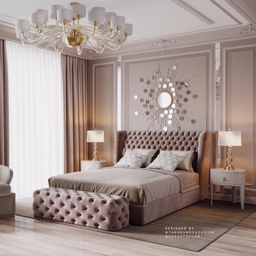 Спальня в лиловых тонах