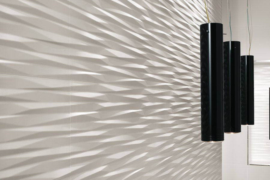 Atlas Concorde 3d Wall Design Solid White Matt 40x80