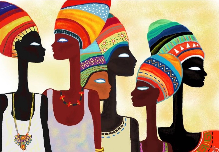 Графика в стиле африканском