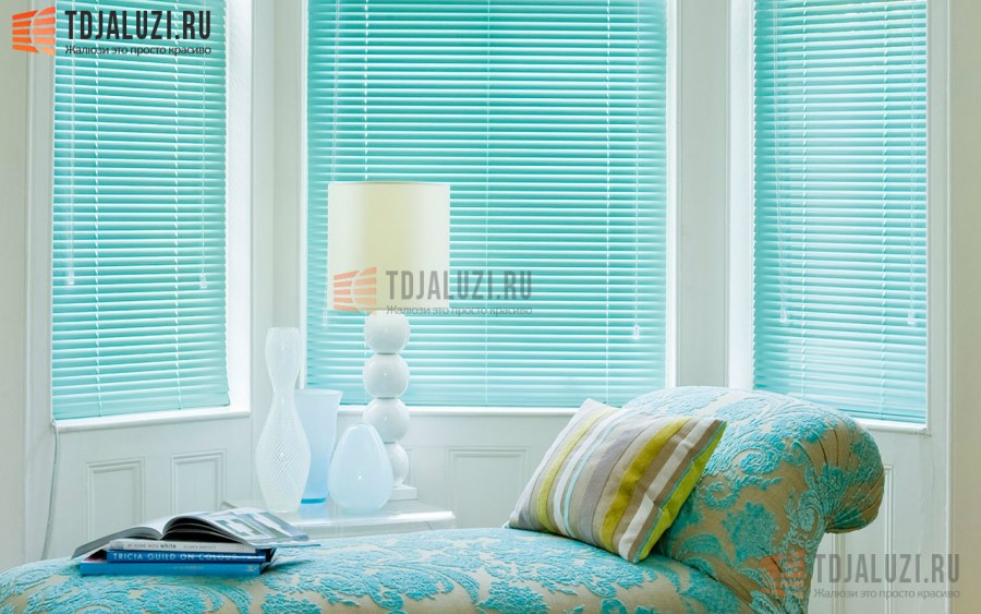 Жалюзи горизонтальные бирюзовые