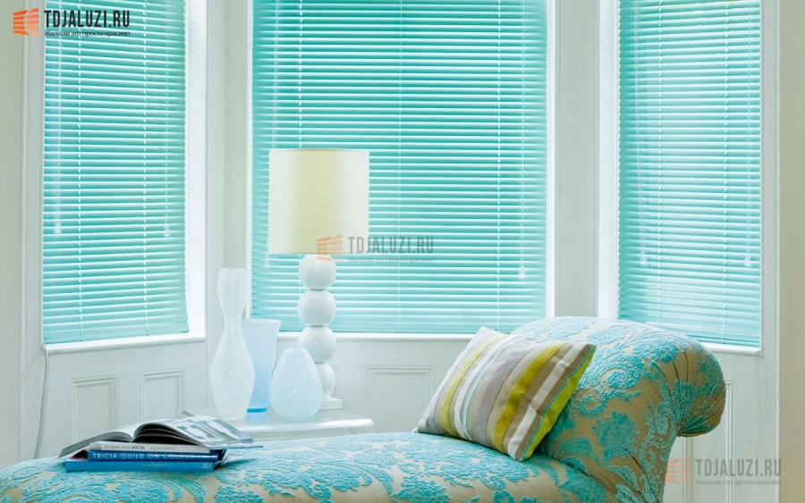 Горизонтальные жалюзи бирюза