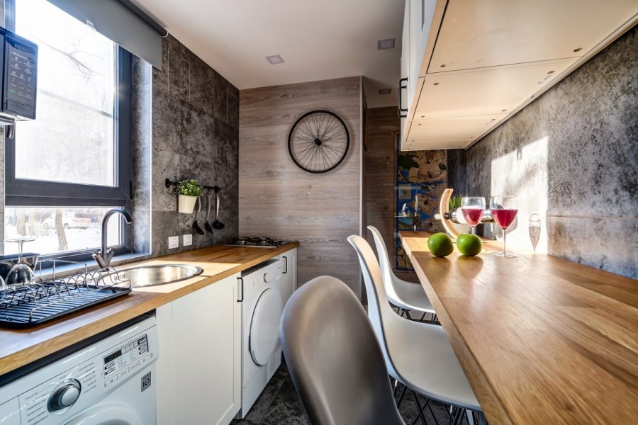 Кухня лофт в хрущевке 5 кв.м