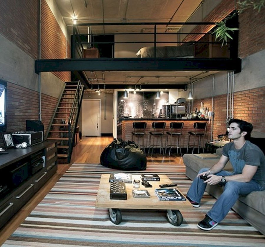 Комната в гаражном стиле