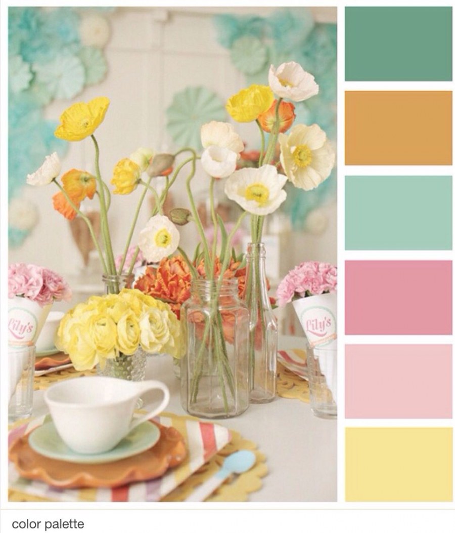 Цветовые сочетания пастельных тонов