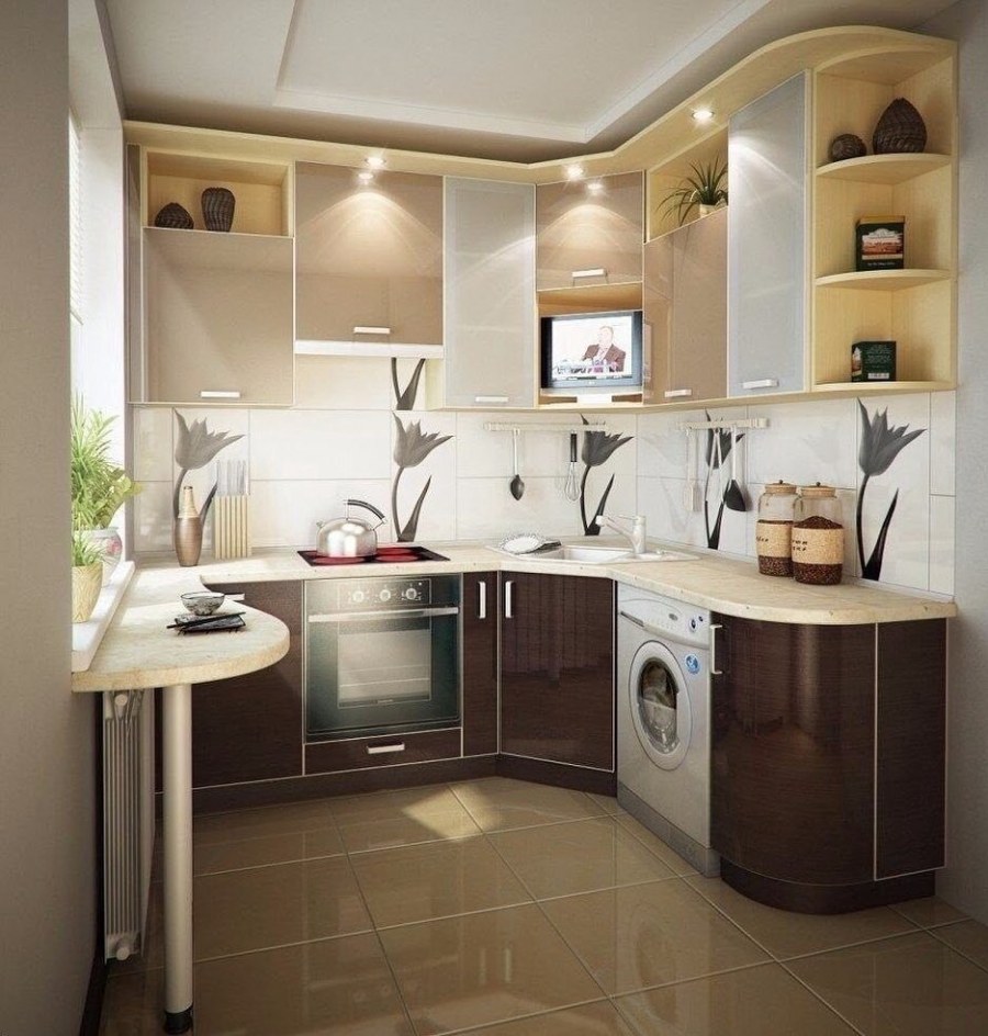 Современные кухни в малогабаритных квартирах