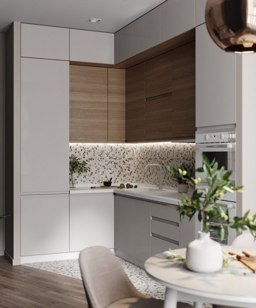 Современная маленькая кухня