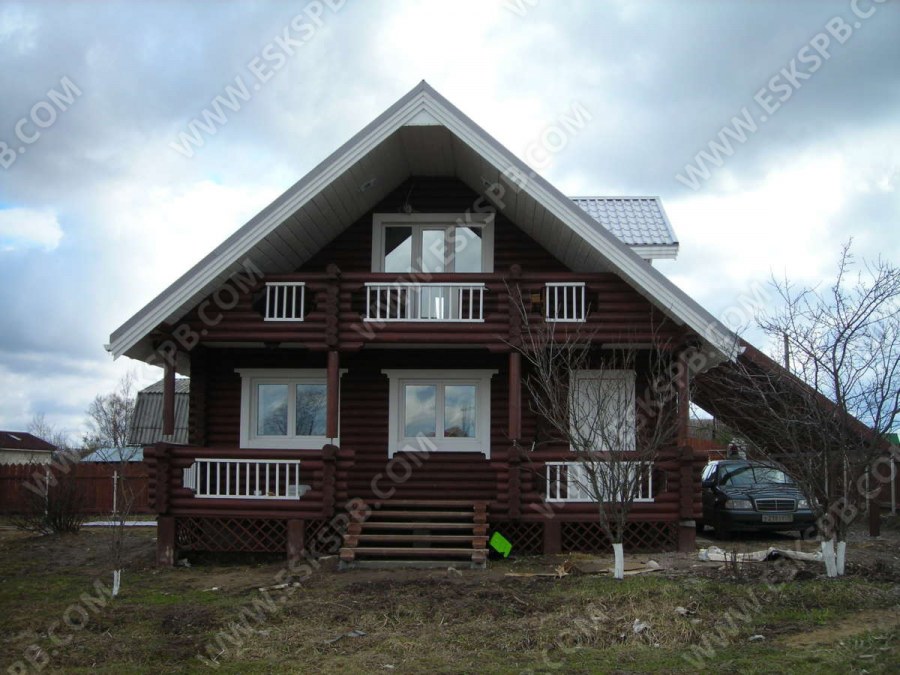 Сруб Pinotex палисандр