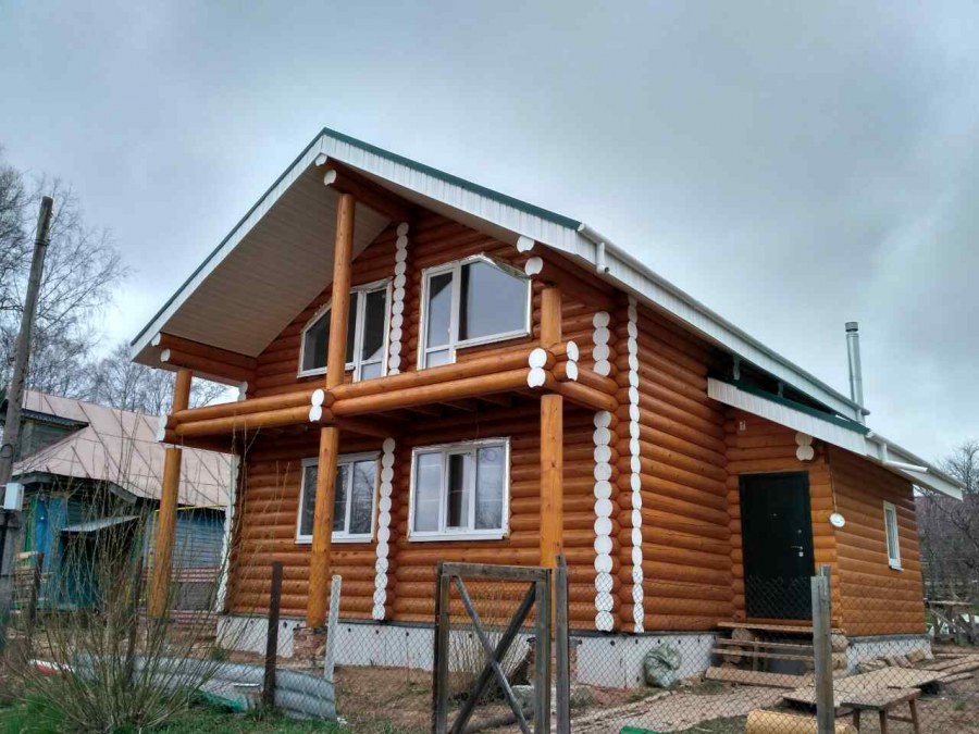 Имитация бруса стена