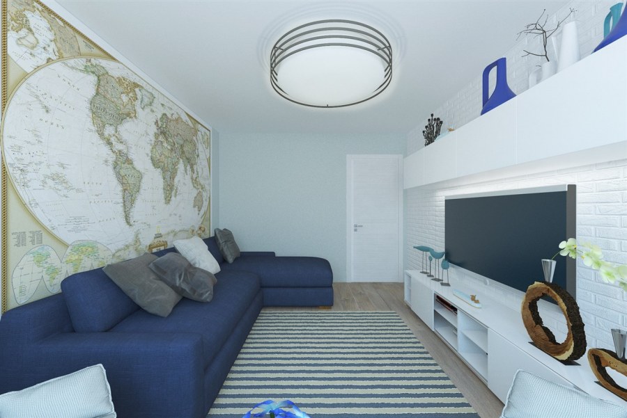 Камин в морском стиле