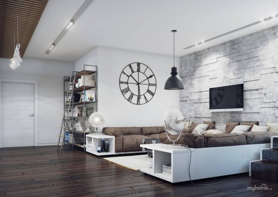 Белый лофт в интерьере
