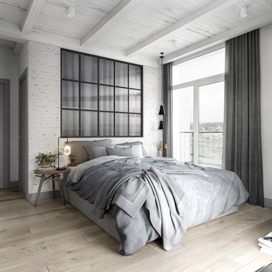 Серый лофт в интерьере