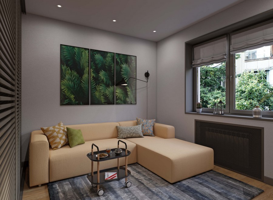 Эко стиль в интерьере 1 комнатной квартиры