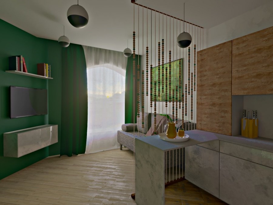 Студия в эко стиле