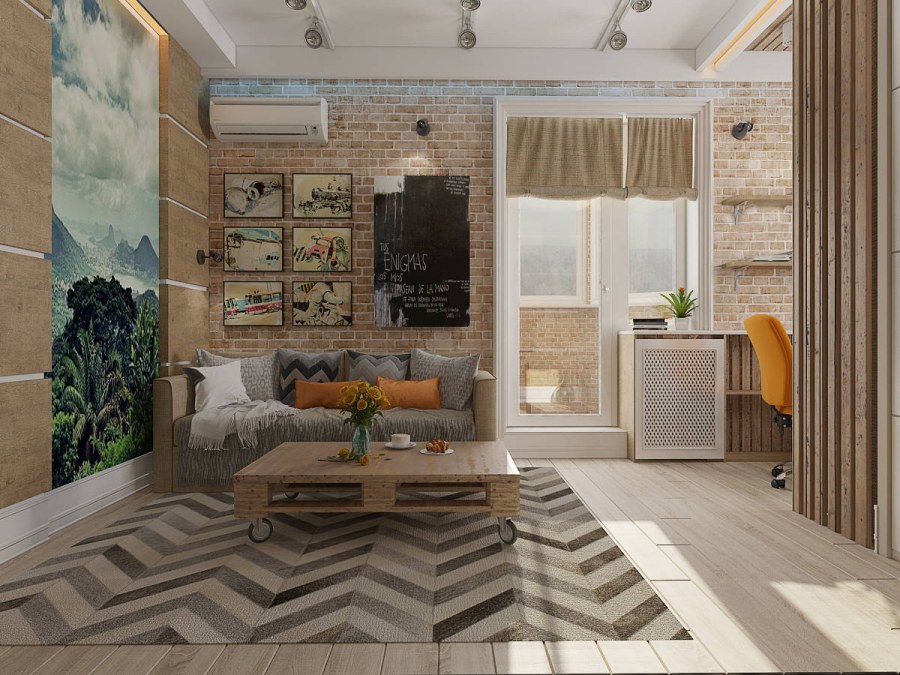 Интерьер гостиной путешественника