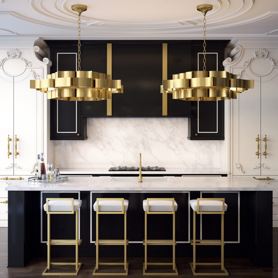 Кухня с золотом
