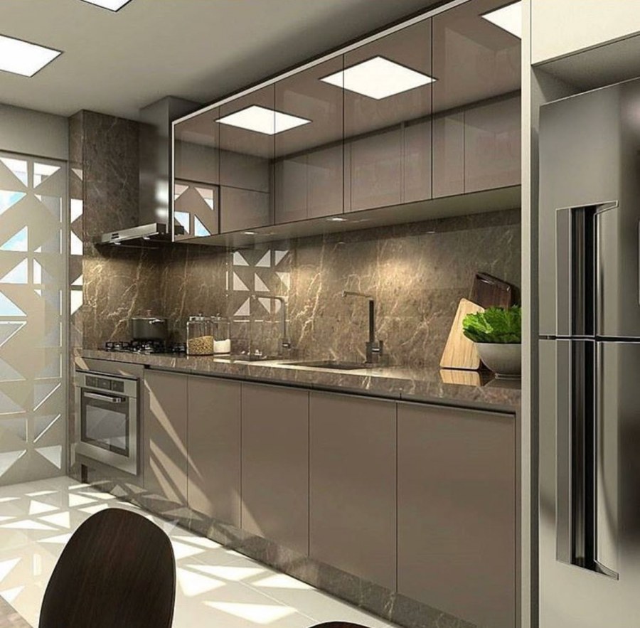 Кухня кофейного цвета