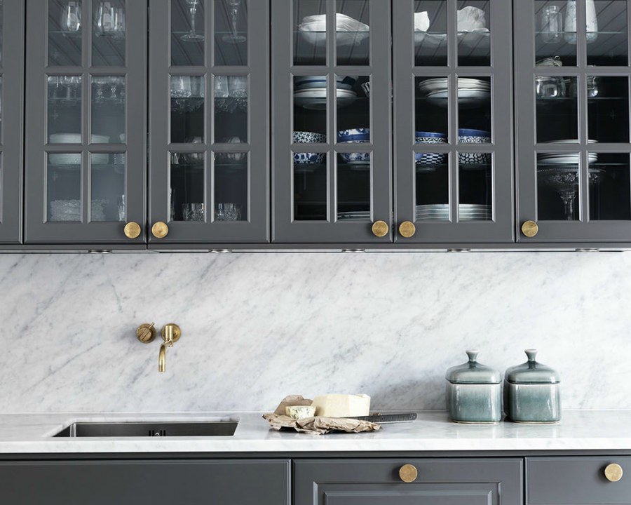 Икеа серый Будбин с золотыми