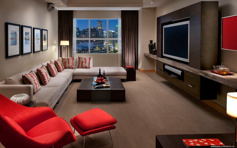 Гостиная с телевизором