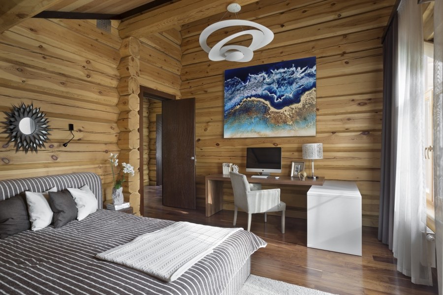 Спальня в древеснос стиле