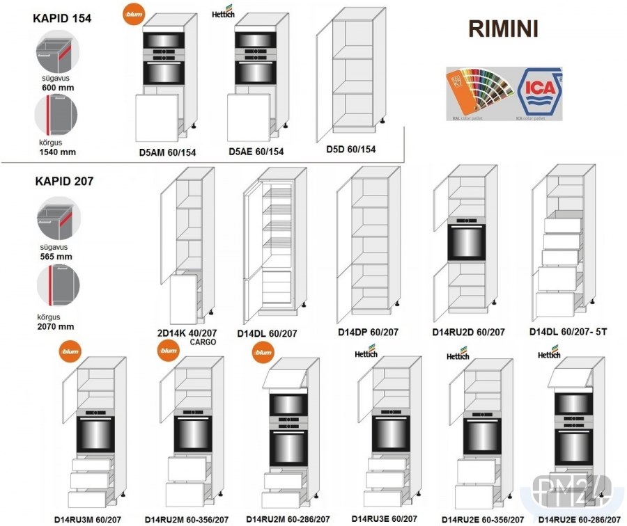 Кухонный гарнитур Ника-2 фасад Квадро (помодульно) (Марибель)
