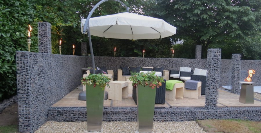 Габион веранда ресторана