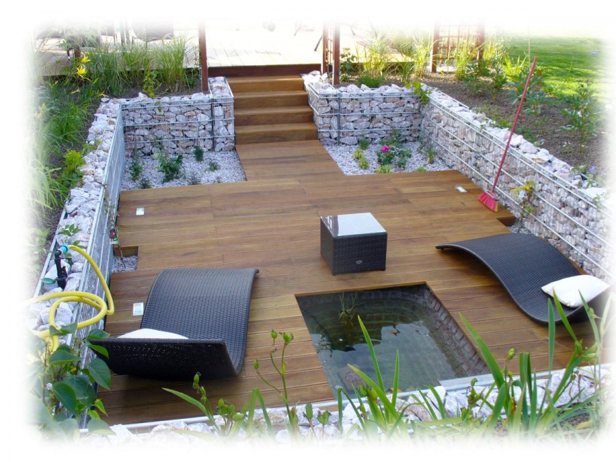 Габион терраса